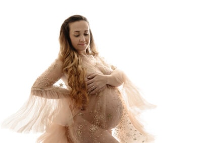 Pregnant mum at a photoshoot